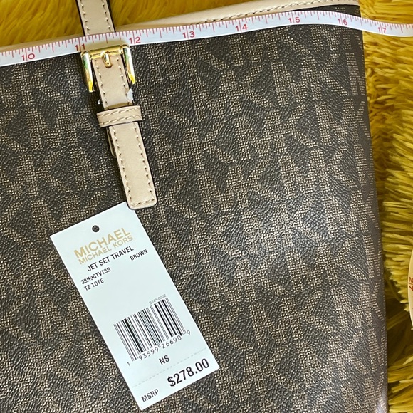 Michael Kors jet set travel brown tote bag - Picture 5 of 12